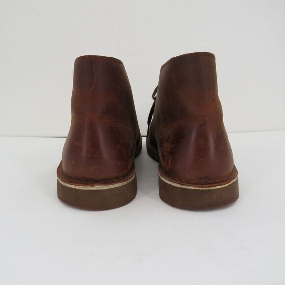 Clarks Mens Size 10M Bushacre Chukka Chestnut Brown Leather Classic Boots - Picture 7 of 15